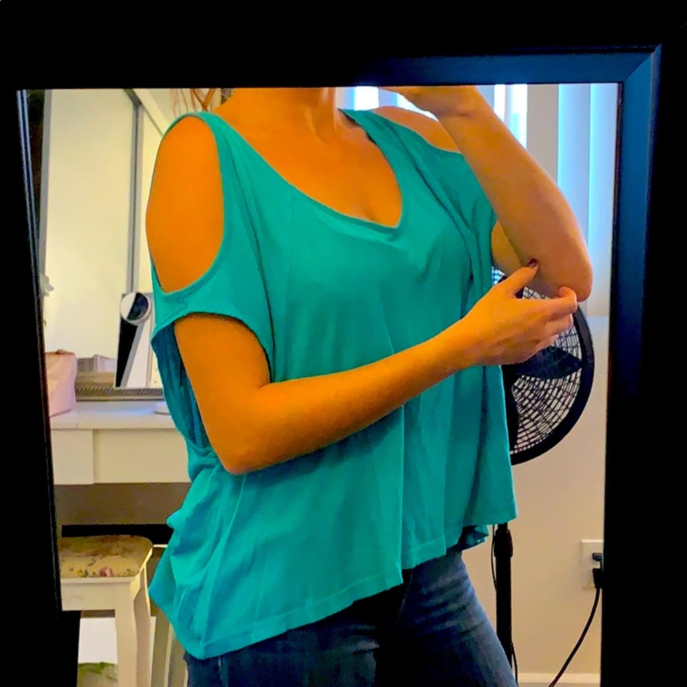 Teal casual top